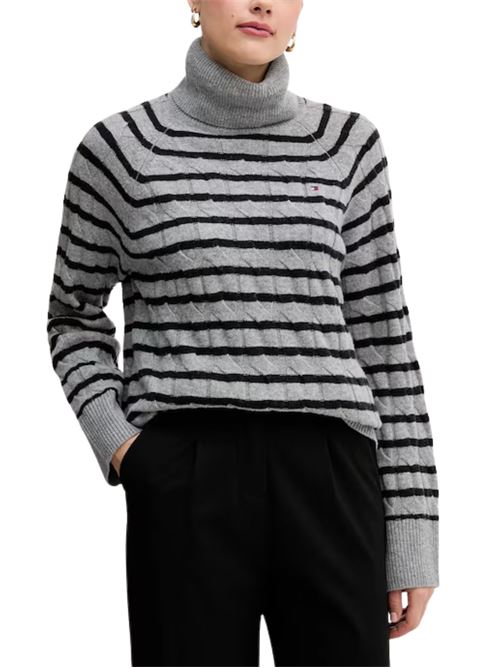 Maglioncino a collo alto a trecce Tommy Hilfiger | WW0WW467910CV